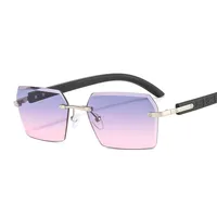 New Small Frame Men's And Women's Frameless Trim Color Sunglasses  Ins Big Star Sunglasses CT311 main image 3