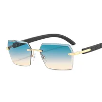 New Small Frame Men's And Women's Frameless Trim Color Sunglasses  Ins Big Star Sunglasses CT311 main image 5