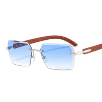 New Small Frame Men's And Women's Frameless Trim Color Sunglasses  Ins Big Star Sunglasses CT311 main image 6