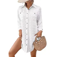 Independent Station New Solid Color Jacquard Big Fur Ball Loose Casual Shirt Women's Clothing main image 5