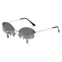 New  Borderless Diamond-encrusted Angel Tears Sunglasses Spice Girls Street Shooting Cool Personality Funny Sunglasses main image 5