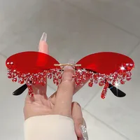 New  Borderless Diamond-encrusted Angel Tears Sunglasses Spice Girls Street Shooting Cool Personality Funny Sunglasses sku image 4