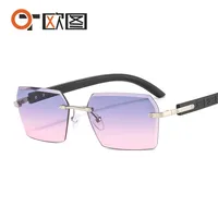 New Small Frame Men's And Women's Frameless Trim Color Sunglasses  Ins Big Star Sunglasses CT311 sku image 5