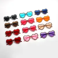Love Heart Borderless Framed Diamond Fashion Sunglasses Party Party Funny High-grade Candy Color Sunglasses main image 1