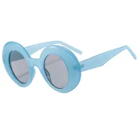 Large Frame Round Women's Sunglasses  All-match Temperament Modern Fashion Sunglasses Casual Glasses 22091 main image 6