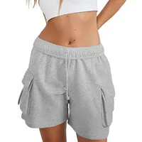 Independent Station Leisure Summer Drawstring Elastic Tooling Sports Running Exercise Loose Shorts main image 4