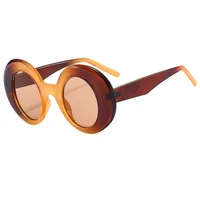 Large Frame Round Women's Sunglasses  All-match Temperament Modern Fashion Sunglasses Casual Glasses 22091 sku image 7