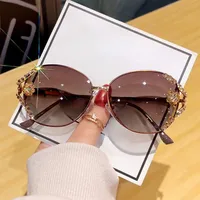 New Polarized Sunglasses, Sun Protection, Uv Protection, High-End Metal Sunglasses, Fashionable Diamond-Studded Light Luxury, Slimming And Trendy Style main image 2
