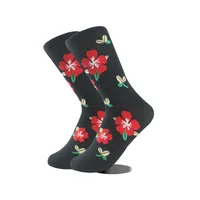 Foreign Trade Exclusive For  Dongdaemun Internet Celebrity Retro Color Four Seasons Small Flower Pattern Mid-calf Comfortable All-match Women's Socks sku image 1