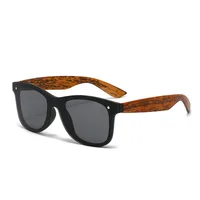 Colorful Lenses Imitation Wood Grain Legs Sunscreen Sunglasses  Ins Internet Trendy High-end Frameless Sunglasses For Women sku image 1
