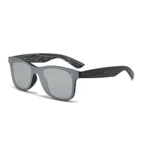 Colorful Lenses Imitation Wood Grain Legs Sunscreen Sunglasses  Ins Internet Trendy High-end Frameless Sunglasses For Women sku image 2