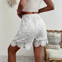 Women's New Lace Lace Fashion Joker Mid-waist Solid Color Straight Shorts main image 3