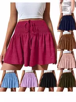 Clothing Summer Fashion Solid Color Drawstring Shorts main image 1