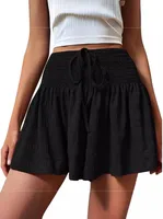 Clothing Summer Fashion Solid Color Drawstring Shorts main image 2