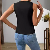 New Vest Solid Color Design Sense main image 2