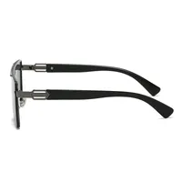 Trendy Men's Gradient Box Conjoined Fashion Sunglasses  Retro Street Shot Sunglasses main image 4