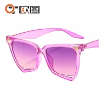 New Personality Rainbow Sunglasses Leopard Print Rice Nails Rainbow Color Women Sunglasses Cat Eyes  9632 sku image 6