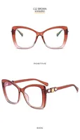 17921 Outu Large Frame Women's Inter-Color Sunglasses Anti-Blue Light Flat Glasses With Diamond Decoration Gorgeous Sunglasses sku image 12