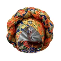 Hat Women's Sheep Bone Braid Printed Ethnic Turban Women's Cross Hat   Fashion Thick Braid Headband main image 5