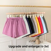 Cotton Linen Shorts Women's  Summer New Loose Sports Casual A-shaped Wide Leg Foreign Trade Chubby Girls Plus Size Shorts main image 1