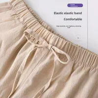 Cotton Linen Shorts Women's  Summer New Loose Sports Casual A-shaped Wide Leg Foreign Trade Chubby Girls Plus Size Shorts main image 2