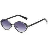 New Classic Retro Oval Frame Fashion Sunglasses Men's Driving Outdoor Sunshade Sunglasses main image 4