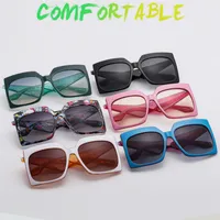 Personalized Large Frame Women's Color New Sunglasses  Color Matching Modern Sunglasses 4464 main image 1