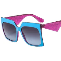 Personalized Large Frame Women's Color New Sunglasses  Color Matching Modern Sunglasses 4464 main image 4