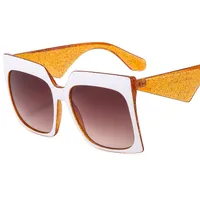 Personalized Large Frame Women's Color New Sunglasses  Color Matching Modern Sunglasses 4464 main image 3