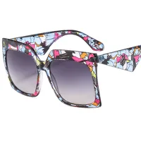 Personalized Large Frame Women's Color New Sunglasses  Color Matching Modern Sunglasses 4464 main image 5