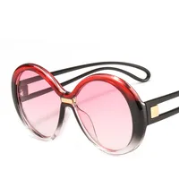 New Round Frame Women's Sunglasses Men's  Large Frame  Color Contrast Fashion Personalized Sunglasses 4012 main image 6