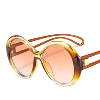 New Round Frame Women's Sunglasses Men's  Large Frame  Color Contrast Fashion Personalized Sunglasses 4012 main image 5