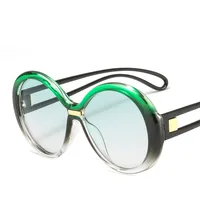 New Round Frame Women's Sunglasses Men's  Large Frame  Color Contrast Fashion Personalized Sunglasses 4012 main image 3
