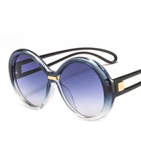 New Round Frame Women's Sunglasses Men's  Large Frame  Color Contrast Fashion Personalized Sunglasses 4012 main image 4