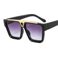 6005 New European Male And Female Box Color Pattern Sunglasses   Retro Gorgeous Sunglasses sku image 6
