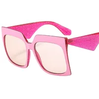 Personalized Large Frame Women's Color New Sunglasses  Color Matching Modern Sunglasses 4464 sku image 2