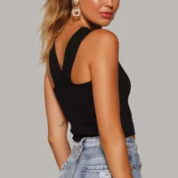 Summer Knitted Camisole Women's Wide Shoulder Strap Casual Tank Style   Hot Selling Simple Holiday Style main image 3