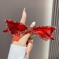 New Personalized Triangular Diamond Sunglasses  Stage Catwalk Photo Props Women's Flash Diamond Sunglasses main image 3