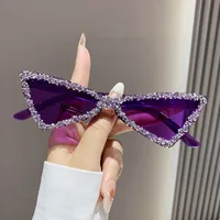 New Personalized Triangular Diamond Sunglasses  Stage Catwalk Photo Props Women's Flash Diamond Sunglasses main image 4