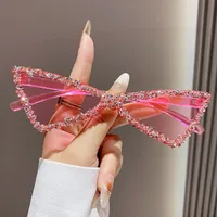 New Personalized Triangular Diamond Sunglasses  Stage Catwalk Photo Props Women's Flash Diamond Sunglasses sku image 5
