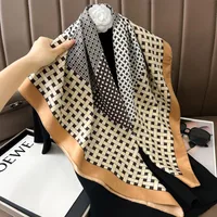 Silk Scarf Retro 90 Large Square Scarf Twill Printed New-style Silk High-end Sense Decorative Gift Scarf Wholesale main image 1