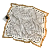 Silk Scarf Retro 90 Large Square Scarf Twill Printed New-style Silk High-end Sense Decorative Gift Scarf Wholesale main image 5