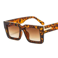T2 Fashion Men And Women's Catwalk Street Shooting Wide Side Sunglasses Retro Box Concave Shape Metal Decorative Sunglasses sku image 4