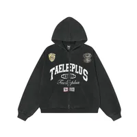 Jiayi Library Men's  Spring New American Academy Style Vintage Washed Hoodie Jacket Cardigan Zipper Sweater main image 1