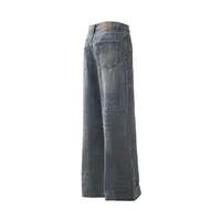 Jiayi Library Men's  New High Street American Style Micro-La Jeans Waste Soil Wind Dirty Design Sense Straight Pants main image 4