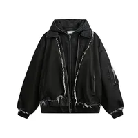 Jiayi Library Men's  Spring New American Retro Fake Two-piece Heavy Industry Rough Stitching Jacket Hooded Jacket main image 1