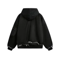 Jiayi Library Men's  Spring New American Retro Fake Two-piece Heavy Industry Rough Stitching Jacket Hooded Jacket main image 3