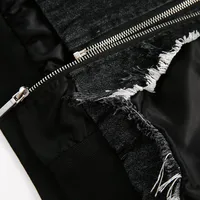 Jiayi Library Men's  Spring New American Retro Fake Two-piece Heavy Industry Rough Stitching Jacket Hooded Jacket main image 4
