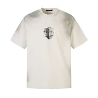 Jiayiku Men's  Summer High Street American Hip Hop Brand Heavy Cotton Base Shirt Washed T-shirt Short Sleeve sku image 2