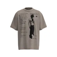Jiayiku Men's  Summer New American Street Hip Hop Fashion Brand Culture Shirt Creative Character Printed T-shirt sku image 4